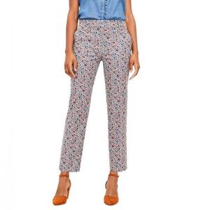 NWT LOFT The Riviera Slim Floral Print Pants